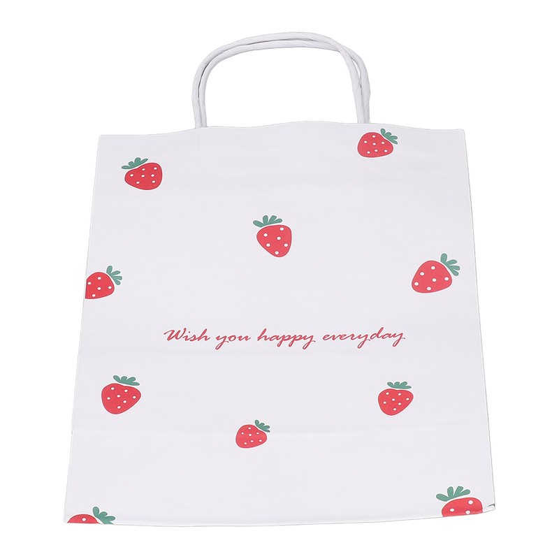 10Pcs Gift Bags Medium Size Reusable Odorless Strawberry Pattern Widely
