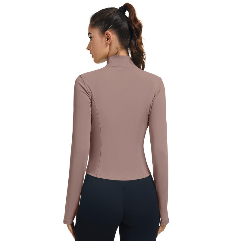 LOMON Workout Jackets for Woman Cropped Workout Tops Women's Athletic