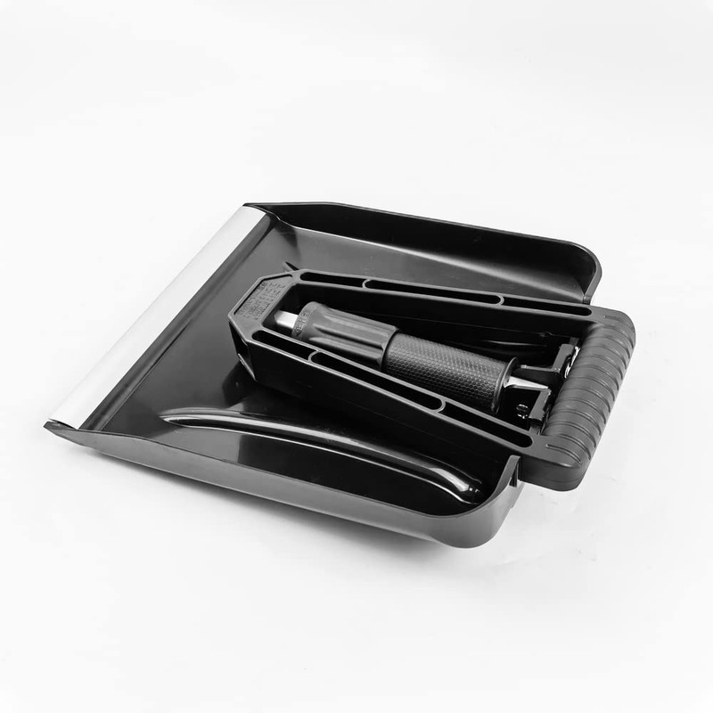 Emlow Cat Folding Snow Scoop, Black, PP+Tip Aluminum, 3 Tier