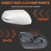NH-883P Platinum White Pearl Side Mirror Covers Caps Compatible with