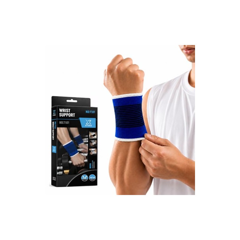 2 Piezas Kynex Soporte de Muñeca Deportivo, Compresión Ligera, Elástico