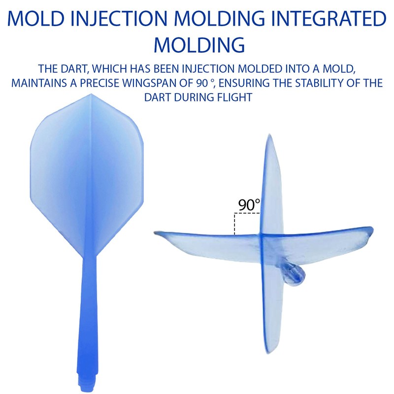 SSKHE 12pcs Dart Flights and Stems Integrated as One, Durable