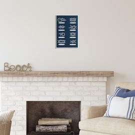 Stupell Industries Boating Knots Nautical Diagram Wall Plaque Art, Design by Lil' Rue, 10 x 15