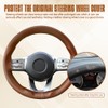 HEVLE Leather Steering Wheel Cover Lace Up, Stitch On Wrap,