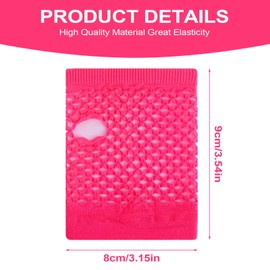 DIVINA VITAE 80s Short Fingerless Gloves Women 80s Neon Fishnet Gloves Fingerless Stretch Mesh Gloves Retro Nylon Fish Net Gloves