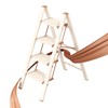 GameGem 4 Step Ladder, Folding Step Stool with Wider Pedal,