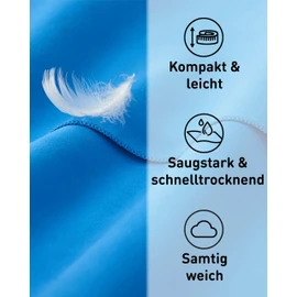 Fit-Flip Microfibre Towel in All Colours and Sizes, Lightweight Sports and Travel Towel, Quick-Drying, Large Bath Towel, Pack of 1, 200 x 100 cm, Sea Blue
