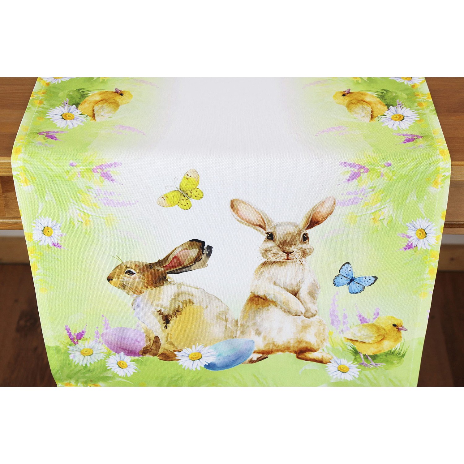 KAMACA Runner playful rabbits high-quality print motif with cute ...