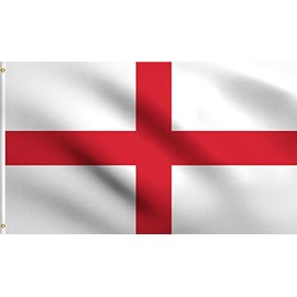 DMSE Flag of England Saint George's Cross Civil and State Flag 3X5 Ft Foot 100% Polyester 100D Flag UV Resistant (3' X 5' Ft Foot)