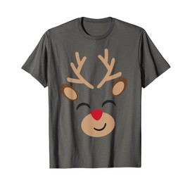 Reindeer T-Shirt - Kids & Adults Reindeer Christmas Shirt T-Shirt