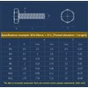 FEEIMOL Plastic Screws Nylon Hex Screws Fully Threaded Machine Screws