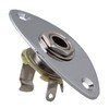 Emptty Chrome Thick Oval Dented Electric Guitar Output Jack Plate
