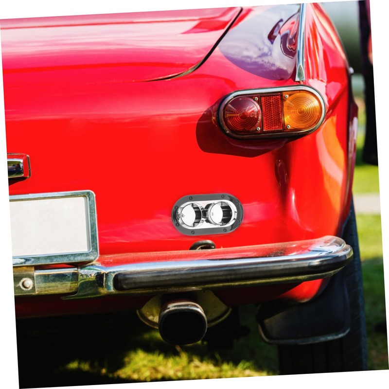 Zerodeko Fake Exhaust Tip Car Decorative Sticker for Scratch Collision