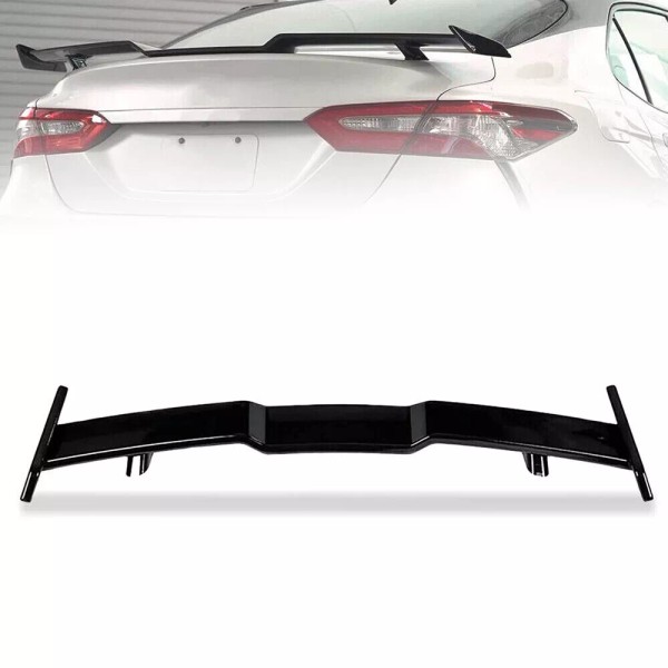 Unbranded Gloss Black JDM TRD Style Highkick Trunk Spoiler Wing