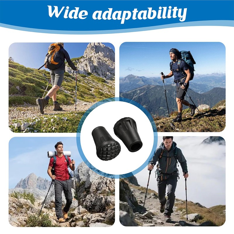Pack of 8 Sticks, Rubber Buffers, Rubber Buffer for Hiking