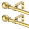GXOACKJ 2 Pack Gold Curtain Rods for windows 66 to