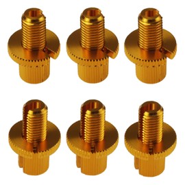 Nihfien 6 PCS M10 Clutch Brake Cable Adjuster Screw,Universal Brake Clutch Cable Line Adjuster Screw Adjusting Nut Bolt with Slotted 10MM for Motorcycle Motorbike Moped Scooter Dirt Bike-Golden