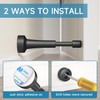 2PCS Matte Black Spring Door Stopper – 4.33” Wall Mount