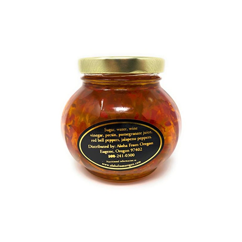 Aloha From Oregon Pepper Jelly Preserves, 10 Ounce Jar (Pomegranate,