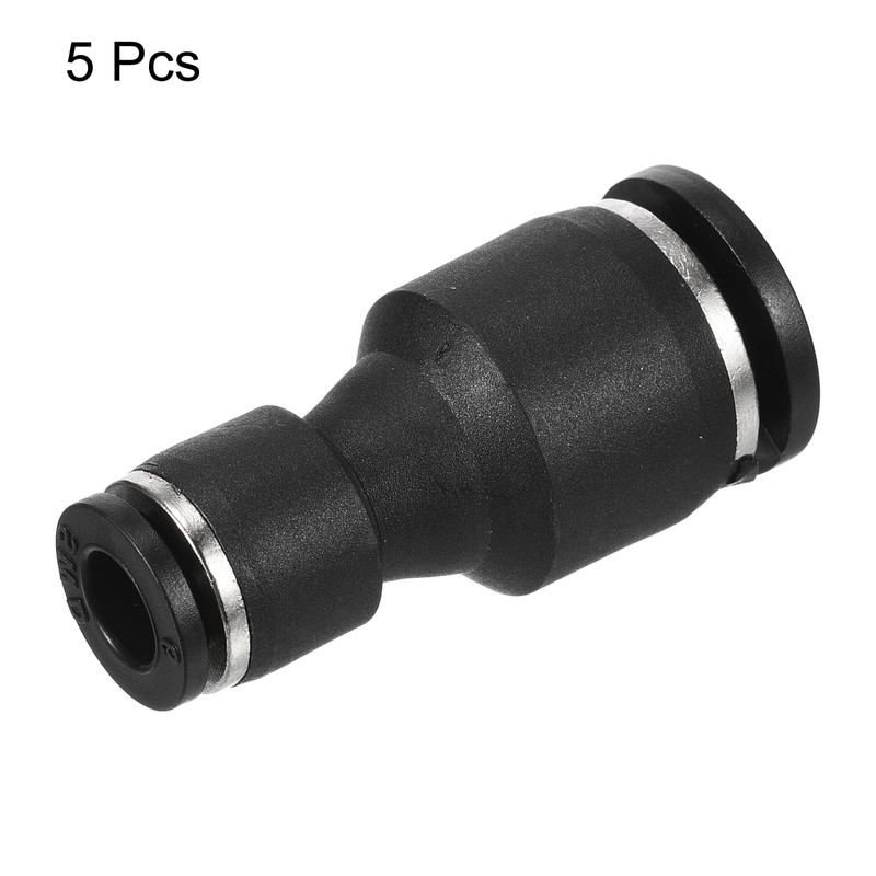 PATIKIL 5pcs 10mm to 6mm Airline Fittings, Straight Pneumatic Quick