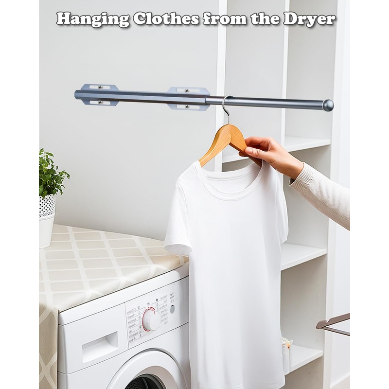 Valet Rod for Closet Pull Out, 12" Adjustable extending closet