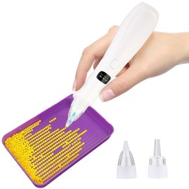 DAFENCHI Electric Diamond Painting Pen, 2 Replacement Tip, Adjustable Suction Mode, Cordless Diamond Art Painting Pen with Vacuum Pump for Adult, DIY Art Tool Kits