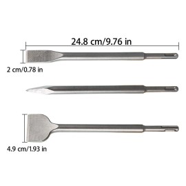 findmall 6 Pcs SDS plus Chisel Set Concrete Drill Bit Set Rotary Hammer Bits