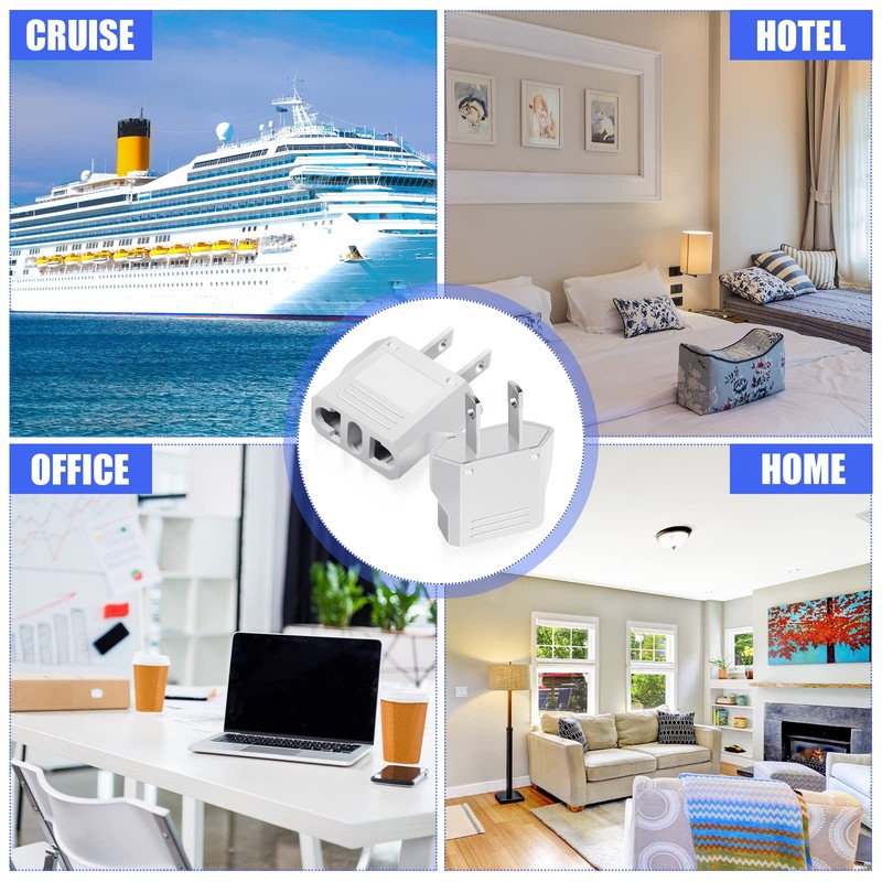 EBOOT 20 Pack EBOOT Europe to USA Plug Adapter American