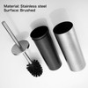Toilet Brush and Brush Holder - Brushed Nickel Toilet Brush