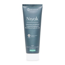 Niyok® Toothpaste made of organic coconut oil "Spearmint" (75 ml) • Natural toothpaste for white teeth • Intensive care and freshness • Protects the gums • No fluoride and vegan