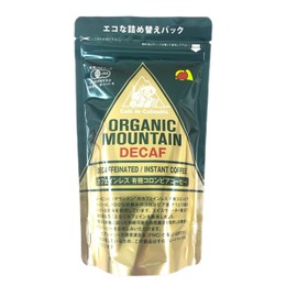 Organic Mountain Caffeine-less Organic Instant Coffee 2.8 oz (80 g) Refill, 100% Arabica Seeds from Colombia, Organic JAS Certified