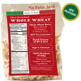 Papa Vince whole wheat pasta - Non Enriched, No Bleached made from ancient grains grown in Sicily, Italy. No funny taste. Al dente texture even if reheated. Minimal Processing. Small Batch Production