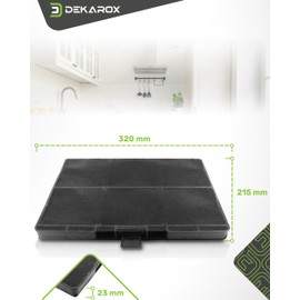 DEKAROX Activated Carbon Filter for Bosch Siemens Neff Constructa 11026771 00705432 705432 DHZ5346 LZ53451 Z5102X1 for Cooker Hood Extractor Hood