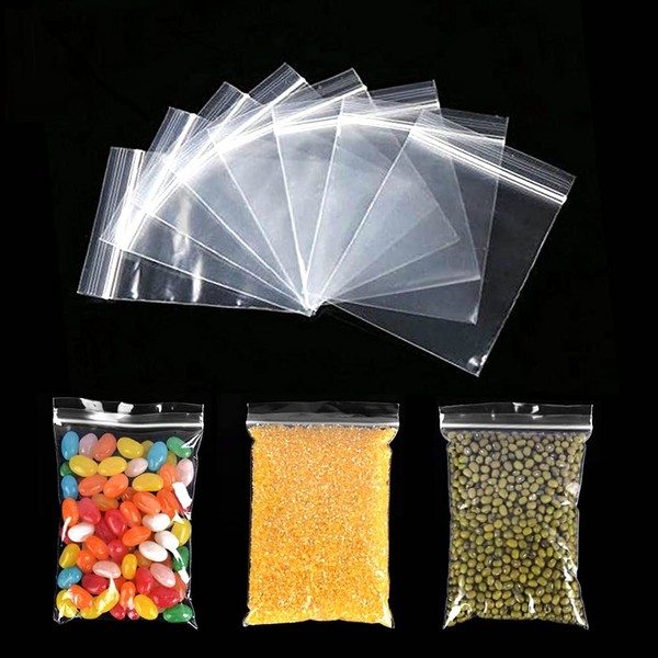 300pcs Zipper Poly Bags, Magicalmai Clear Plastic Zip Lock Baggies Reclosable Thicken Zip Bags for Small Items/Food Storage/Jewelry/Samples/Snack(3.1x4.7inch)