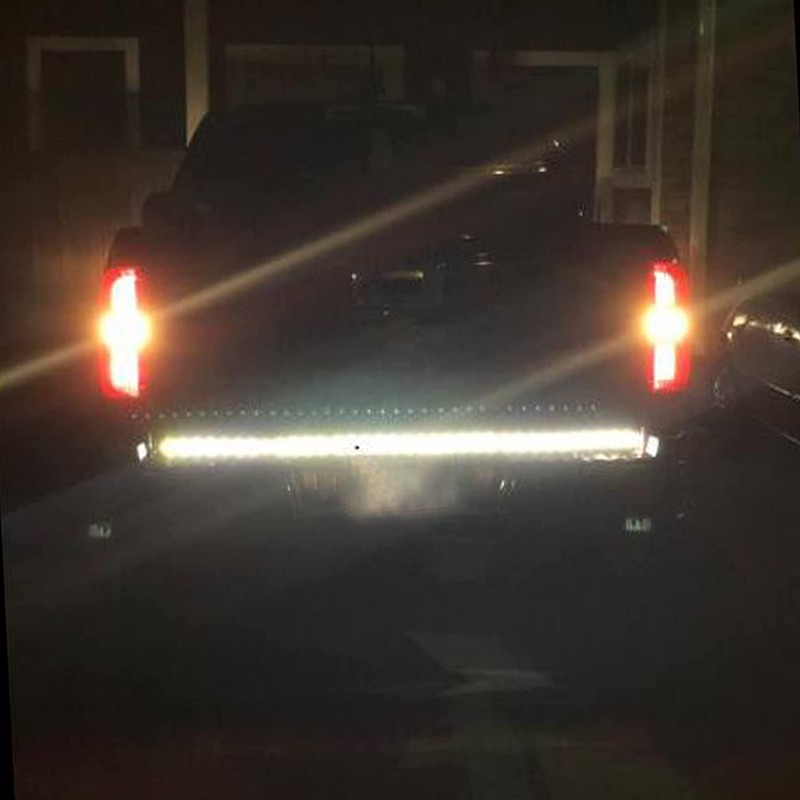 UWDESY 23.7in 5-Row Red White LED Tailgate Light Bar,Red Brake
