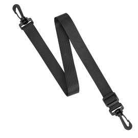 Universal Shoulder Strap, 1 Piece, Narrow Strap with 25 mm Width, Length Adjustable Between 75 to 135 cm, in Black, Transport Strap with Hard Plastic Ladder Buckle and Hook, Replacement Shoulder Strap