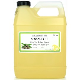Dr Adorable - 32 oz - Sesame Seed Oil Refined - 100% Pure Natural Organic Cold Pressed