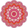12" Mandala Ethnic Floral #5 Mural Panoramic Wall Decal Sticker