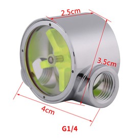 Tungsten Alloy G1/4" Standard Female to Female Thread Computer Water Cooling Flow Indicator