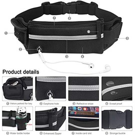 2pcs Cangurera Deportiva, Riñonera Cinturón Running para mujer/hombre, ideal para gym, running, corredores, ciclismo, senderismo, Ideal para seguridad