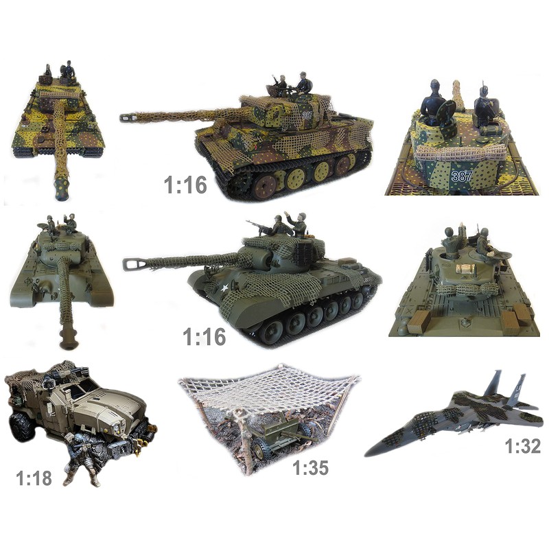 Model Making Camouflage Net 1:16 RC Tank Accessory for Cannon