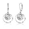 925 Sterling Silver Disc Leverback Earrings for Women Gold and