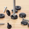 Etauwe 150-Pack Black Plastic Screw Cover Caps - Snap-On Hinge