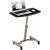 Le Crozz Height Adjustable Mobile Laptop Stand Desk Rolling Cart,