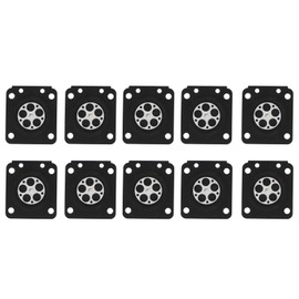Piezas de carburador 10PCS Juego de juntas de membrana de carburador de motosierra para motosierra ZAMA 180 C1U / MS210 230250 Accesorios - Negro