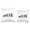 Evolution of Balance Board Throw Pillow