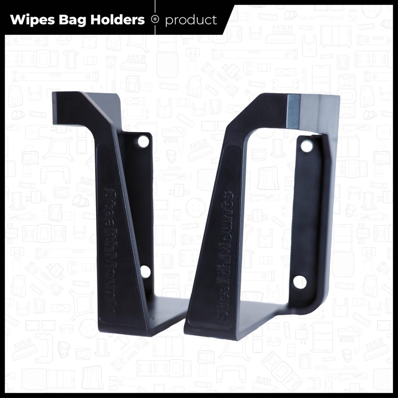 StealthMounts Wipe Holder | 2 Pack | Mounts for Wipe