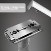 Adjustable double-edged safety razor with 10 platinum-plated stainless steel razor