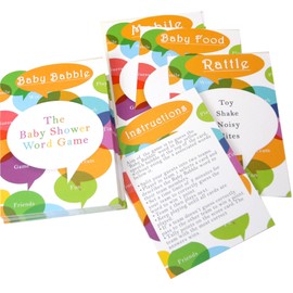 Baby Shower Games Pack for Up To 35 Players & Includes 3 Most Popular Games: Guess Mum's Tum, Pin The Dummy & Baby Word Babble Baby Shower Game. Ideal for Baby Shower Boy Game, Baby Shower Girl Game,