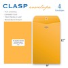 BAZIC Clasp Envelope 9" x 12", Gummed Seal Eyelet Closure,